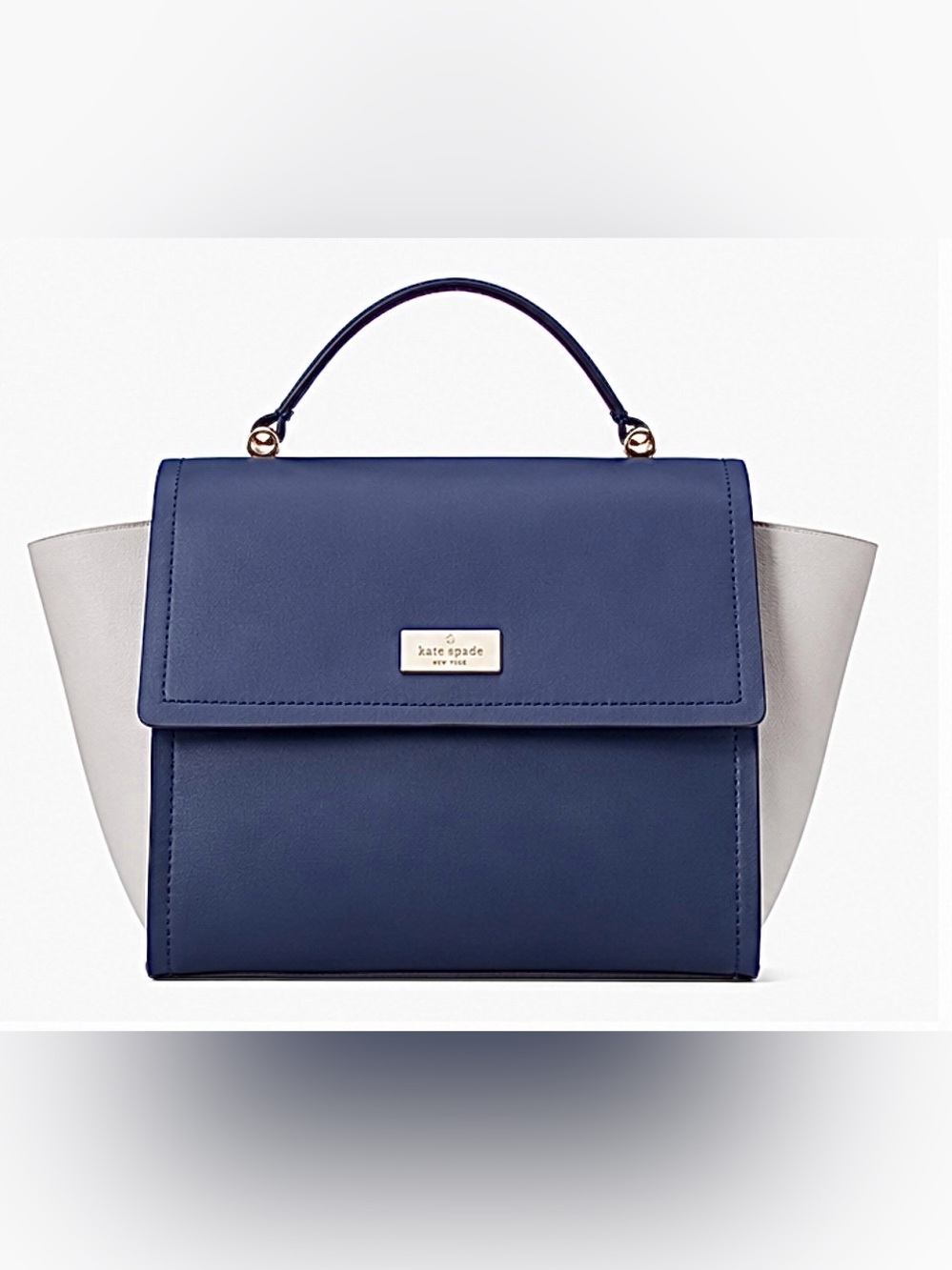 $348 Kate Spade Arbour Hill Charline Blue Leather Satchel Bag
